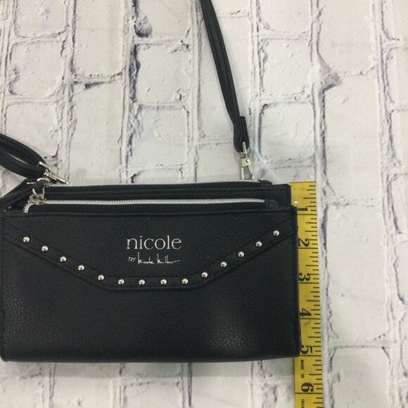 Nicole Crossbody Wallet Purse Wristlet Women’s Black by Nicole Miller - Picture 3 of 7